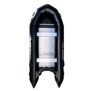 Bateau pneumatique en PVC de 4,5 m d'longueur et 0,9 mm d'épaisseur avec plancher en aluminium, bateau de pêche en PVC robuste pour 8 <span class=keywords><strong>à</strong></span> 10 personnes et moteur hors-bord - Product Image 1