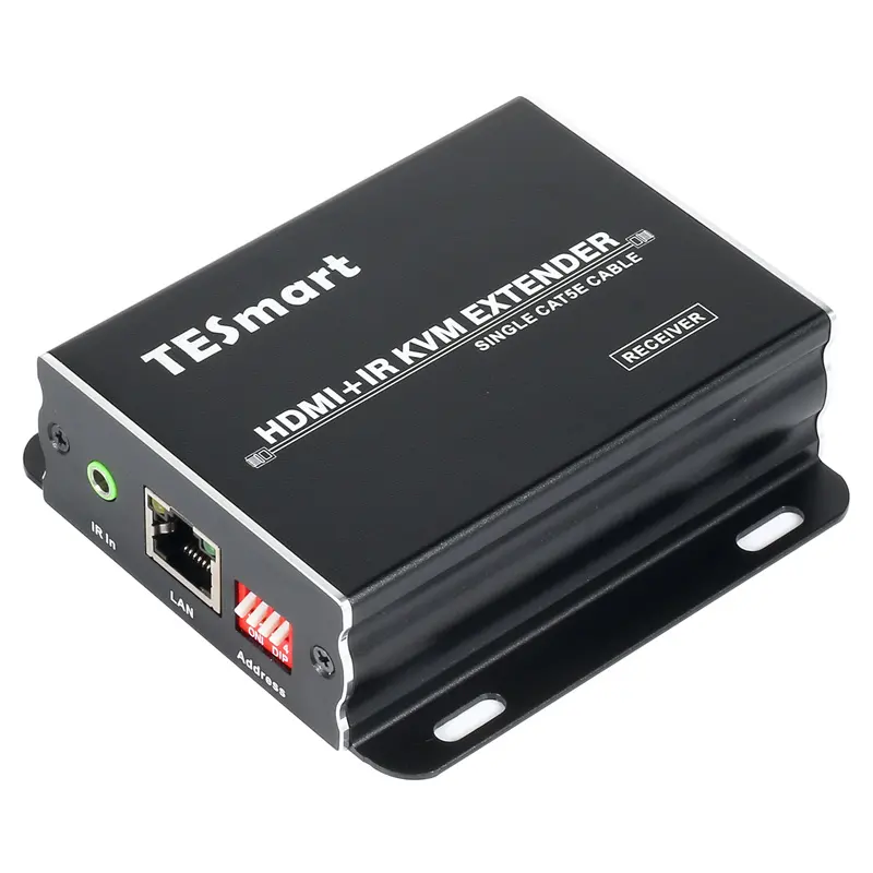 TESmart Video Transmissor e Receptor Muitos para muitos 120m HDMI KVM Extender over IP
