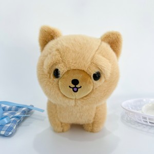 Peluche Kawaii Pomeranian Douce et Moelleuse avec Collier Rouge et Étiquette de Sécurité 20cm – Anti-Stress, Cadeau d'Anniversaire pour Enfants, Décoration Maison - Product Image 2