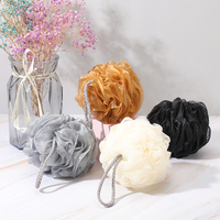 En vrac grande éponge de bain ronde Pe matériel douche bouffée Pouf Bubblem maille boule corps épurateur corps bain luffa