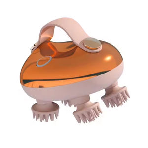 Masajeador de cabeza recargable de silicona con función de amasamiento, infrarrojos lejanos, resistente al agua, tres velocidades de intensidad, para uso corporal, con color y logotipo personalizables. - Product Image 1