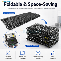 Écran LED flexible en maille P25 personnalisé 2x4m, IP68, transparent pour extérieur, façade média, CRI 90 élevé, contrôle DMX512 pour la construction de scènes