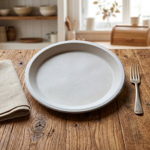 Assiette Ronde Premium Écologique en Bagasse de 7 Pouces – Vaisselle Biodégradable Jetable en Fibre de Canne à Sucre pour Cafétérias et Événements - Product Image 3