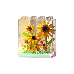 NUEVOS Bloques Nano de Rosas y Girasoles, Mini Bloques de Construcción de Dibujos Animados, Juguetes para Niños CLC7323-7326 - Product Image 3