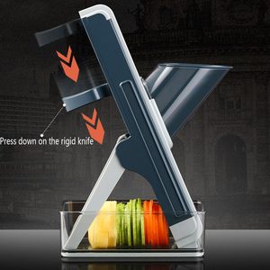 In Trend Multifunctional Stainless Steel <b>Vegetable</b> Dicer Hand Operated Mandoline Slicer Veggie <b>Chopper</b> Onion Cutter Color Box - Product Image 3