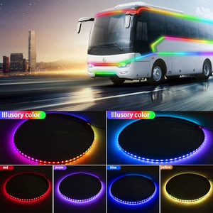 24V 5050 60SMD Cob Rgb Éclairage D'avertissement Led Bande Lumineuse Led Grille Bandes Lumineuses Pour Camion Remorque Camion Caravane - Product Image 5