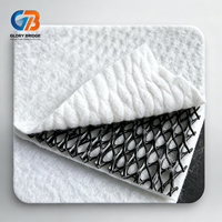 Filet de drainage géocomposite en gros pour usine avec géotextile et géonetz en PEHD, couche de drainage composite pour décharges.