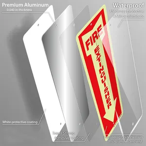 Fire Extinguisher Glow In The Dark Aluminum Signs 4x12 Inch Printable Fire Fighting Signs Fire Safety