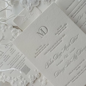 Vanilla Printing Premium 3D <b>Embossing</b> Digital Printing Wedding Greeting <b>Card</b> Art Paper CN/GUA Model 465 with Custom Logo - Product Image 3