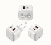 Chargeur mural Type-C 3 broches 20W à charge rapide USB-QC3.0, adaptateur secteur 3 broches pour iPhone, chargeur mural rapide pour iPhone 15
