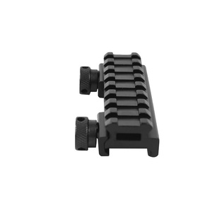 Matte Black 8-Slot CNC Machined Aluminum Alloy Riser Mount for Hunting Shooting and Outdoor Tactical Sports Activities - Product Image 1
