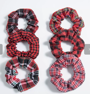 A cuadros para el cabello <span class=keywords><strong>Scrunchies</strong></span> de Navidad <span class=keywords><strong>Scrunchies</strong></span> 10cm Cuerdas Bandas para el cabello Corbatas Gum Elastics Cola de caballo Titulares para mujeres Niñas - Product Image 1