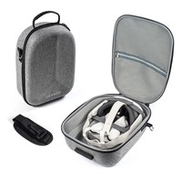 DEVASO pour Meta Quest 3 Sac de rangement pour lunettes VR en tissu Oxford avec bandoulière