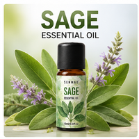 Huile essentielle de sauge pure et naturelle, antibactérienne et purifiante spirituelle ; Convient pour les diffuseurs et le bien-être à domicile.