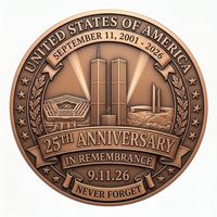 Plaque Souvenir en Cuivre Poli de 1 Ounce, Motif Aigle Patriotique et Cloche de la Liberté, Édition USA, Meilleure Vente, pour Célébration du 25e Anniversaire