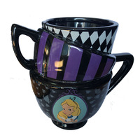 Tasse à café en céramique peinte à trois couches, design créatif empilable, style dessin animé, boîte cadeau pour la rentrée scolaire, compatible lave-vaisselle et micro-ondes