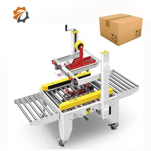 Pequeño al azar Semi Auto leche caso caja de cartón cinta de sellado automático de la máquina