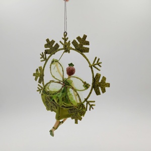 เครื่องประดับต้นคริสต์มาสรูปนางฟ้าแบบปรับแต่งได้หรูหราตกแต่งต้นคริสต์มาสด้วยเรซินโลโก้ตามสั่ง - Product Image 3