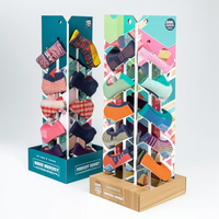 Support d'affichage en carton pour chaussettes, présentoir de comptoir, présentoir de leader, certifié ISO9001, vente en gros d'usine