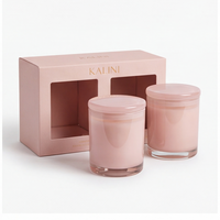 Pot à bougie en verre de luxe de 12 oz à parois droites, fourni par l'usine, avec boîte pour la fabrication de bougies en gros, emballage de coffret cadeau, décoration intérieure