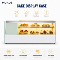 Réfrigérateur Vitrine LED à Température Unique, 2 Portes en Verre Trempé, pour Gâteaux, Desserts, Pâtisseries, Sushis – Économe en Énergie (OEM/ODM)