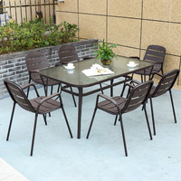 Chaise de table parasol en métal pour balcon, jardin, magasin de thé au lait.