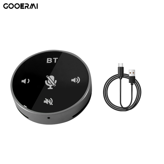 Gooermi 360 Degree Omnidirectional USB Conference Condenser Computer Gaming Microphones Mute/Volume Function with Speaker