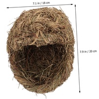 Ensemble de 3 pièces nid de lapin en herbe literie et jouet à mâcher pour lapins gerbilles et lapins maison essentielle pour animaux de compagnie