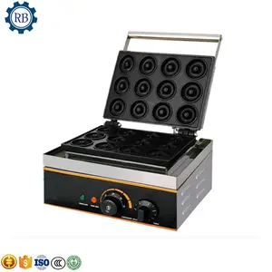 high quality donut making machines electric round mini doughnut waffle iron maker without frying