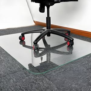 Tappetino per Sedia con Bordi Lucidi in <span class=keywords><strong>Vetro</strong></span> Temperato Trasparente, con Cuscinetti Antiscivolo e Angoli Arrotondati per Tappeti da Ufficio e Pavimenti in Legno - Product Image 6