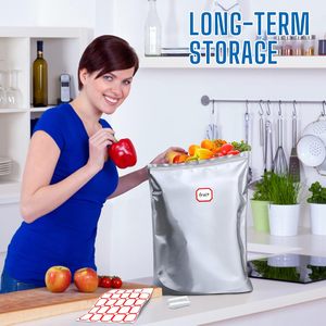 Compter 200 pièces sacs en aluminium Mylar 120 microns sacs thermoscellables pour <span class=keywords><strong>sac</strong></span> en aluminium de stockage des aliments à long terme 10*14 pouces - Product Image 4