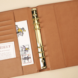 Agenda Personalizable con Logotipo, <span class=keywords><strong>A5</strong></span>, <span class=keywords><strong>6</strong></span> Anillas, Recargable, de Cuero PU, Organizador Diario con Ranuras para Tarjetas - Product Image 5