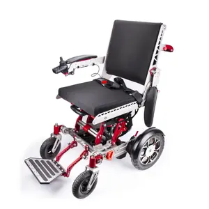 Sedia a rotelle elettrica all'ingrosso pieghevole in alluminio idraulica nuova sedia a rotelle automatica con batterie portatili