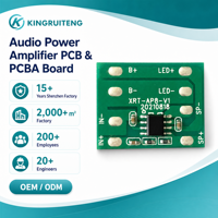 Assemblage de carte PCBA d'amplificateur audio FR4 personnalisé, cuivre 1 oz, épaisseur 1,6 mm, KRT 8002, OEM ODM, usine de Shenzhen, livraison rapide