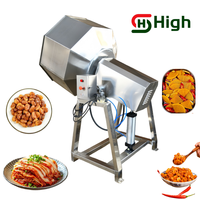 Machine à assaisonnement pour chips de pommes de terre de grande capacité, machine à mélanger les assaisonnements octogonale, machine à enrober les aliments en collation