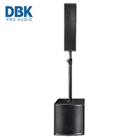 Sistema de PA y DJ Portátil DBK de Columna Line Array con Subwoofer Activo de 12 Pulgadas, Altavoces de Columna para Pequeños Eventos al Aire Libre con Subwoofer