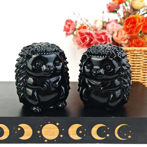 New Product Crystal <strong>Hedgehog</strong> Statue Handicraft Animal Design Stone Cute Crystal Rose Quartz <strong>Gifts</strong> for Collection - Product Image 2