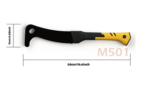 Outil agricole, faucille à brousse, hache à brosse, lame SK5, bord affûté, manche en nylon, fibre de verre et TPR, mobilité dans le jardinage - Product Image 5