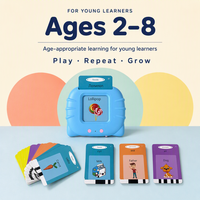 Cartes flash parlantes kazako-anglaises avec 224 mots, jouets éducatifs Montessori, jouets de cartes flash bilingues