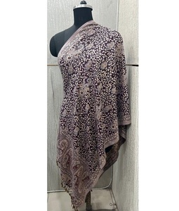 Luxury Embroidered Shawl Floral Artistic Print Soft Warm Breathable Lightweight Reversible Winter Wrap Women Long Fringe Elegant - Product Image 1