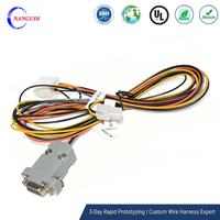 Cable Electrónico Personalizado DB9 RS232 RS485 de PVC con Conductor de Cobre Estañado 20AWG, Paso de 4.2mm, Conector Hembra y Arnés de Cables