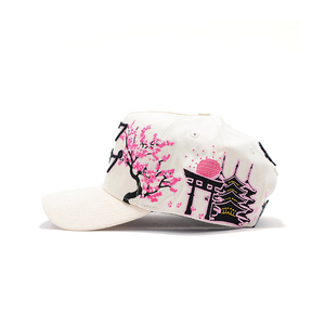 Gorra de Béisbol de 5 Paneles con Bordado 3D de <span class=keywords><strong>Sakura</strong></span>, Forro de Satén de Lujo, Hebilla Ajustable y Diseño Floral - Product Image 3