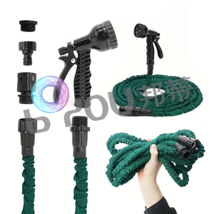 Connecteur de jardin extensible 3/4 pouce avec filetage femelle et mâle, léger et facile à transporter, avec pistolet à 7 buses - Product Image 4