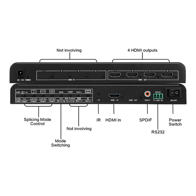 4k60 hdmi Video Wall Controller High-performance Image Splicer Suitable for High-resolution  Applications