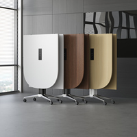 Table de conférence pliable et extensible en bois de qualité supérieure avec côtés alignés |   Grand espace d'utilisation, forme compacte pliée, texture élégante