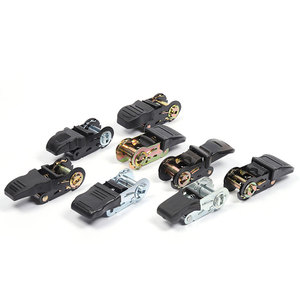 Cinta de Amarração Profissional BaoYing Avançada de 1 Polegada com Capacidade de Quebra de 430 kg, Alça de Borracha Preta e Fivela de Catraca Metálica - Product Image 1