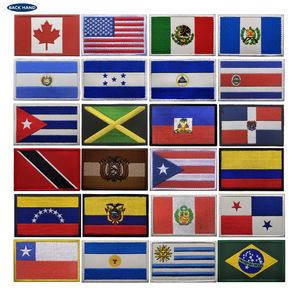 Venta al por mayor de Asia Bandera Nacional insignia bordada Velcro brazalete tela impresión Digital Stock - Product Image 2