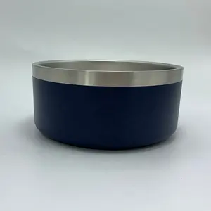 Custom 64 Ounces Personalized Metal Stainless Steel Non-slip Pet Dog Food Feeding Bowl