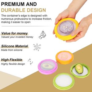 Silicone Food Storage <strong>Containers</strong> Food Savers Lemon <strong>Potatoes</strong> Keeper Silicone Storage <strong>Containers</strong> for Fruits Vegetables Meal Prep - Product Image 3