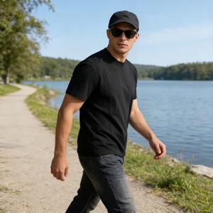 Camiseta TKAN670D de Algodón 100% Pesado, Holgada, Tallas Grandes, con Estampado Personalizado y Bordado, para Deportes al Aire Libre, Estilo Informal para Hombre - Product Image 1